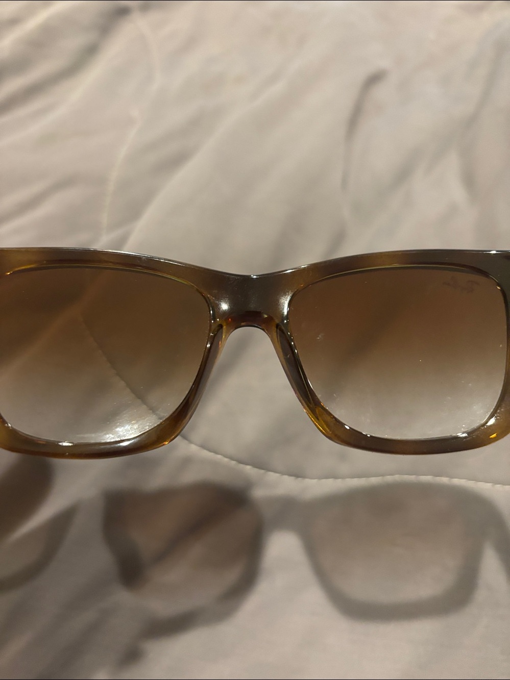 Ray-Ban Tortoiseshell Sunglasses with Dark Gray Lenses - Picture 7 of 7